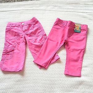 Baby girl pink pants bundle size 12 months